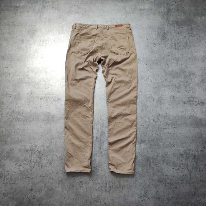 MĘSKIE Eleganckie Spodnie Chino Slim Italy Massimo Dutti Pique Beżowe