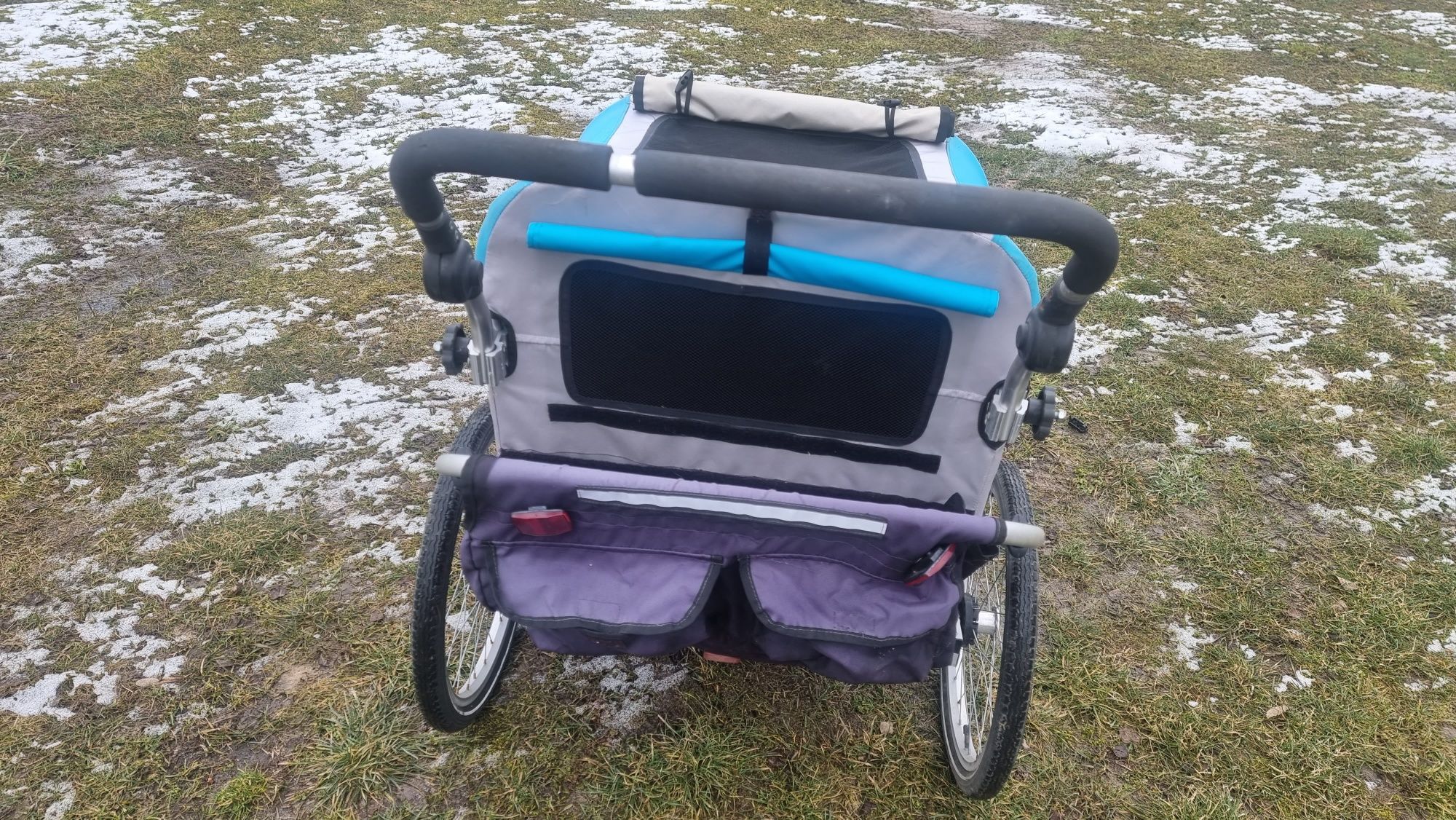 Przyczepka rowerowa składana dla 2 dzieci north
