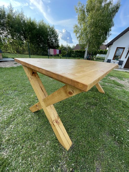 Stół ogrodowy tarasowy lite drewno