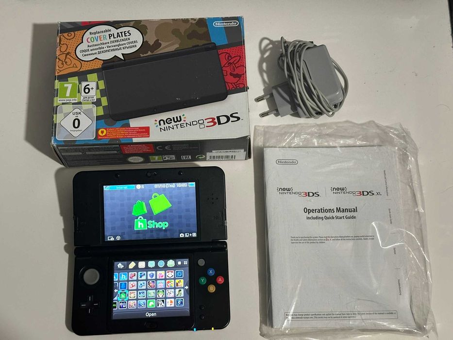Zestaw New Nintendo 3DS CFW + 24 gry + Ładowarka + Rysik + Box [EU]