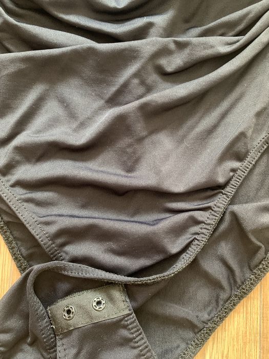 Drapowane body zara M strój czarny