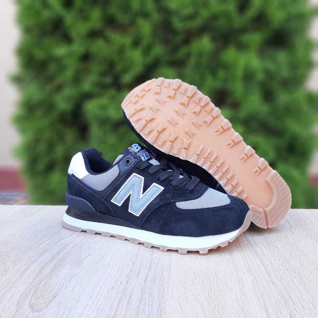 Жіночі кросівки New Balance 574 чорні з сірим  Розміри 36-40р.