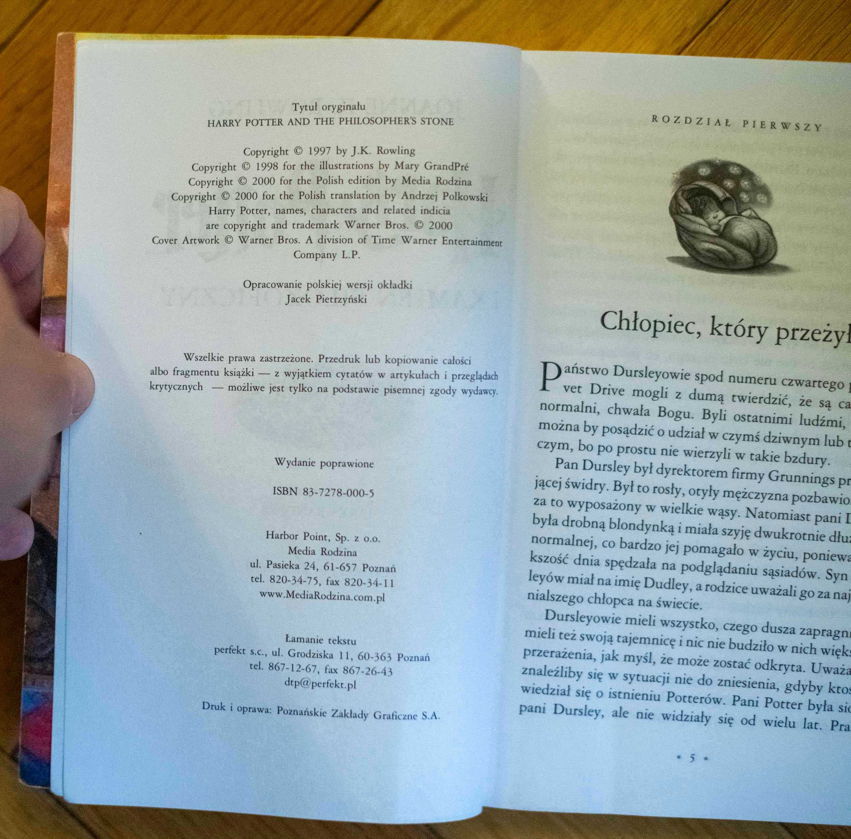 Harry Potter i Kamień Filozoficzny J.K. Rowling Media Rodzina 2000