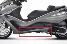 Piaggio X10 125"350"500 pług owiewka listwa spód Lewa