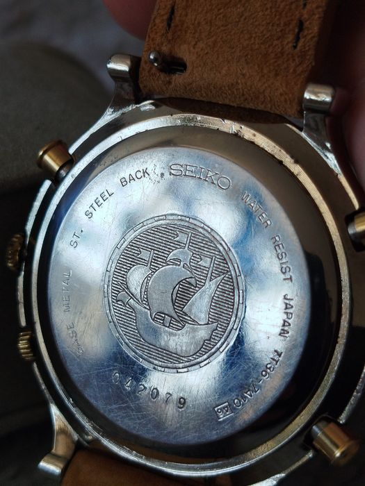 Zegarek Seiko Age of Discovery Quartz Chronograph Moonphase silver