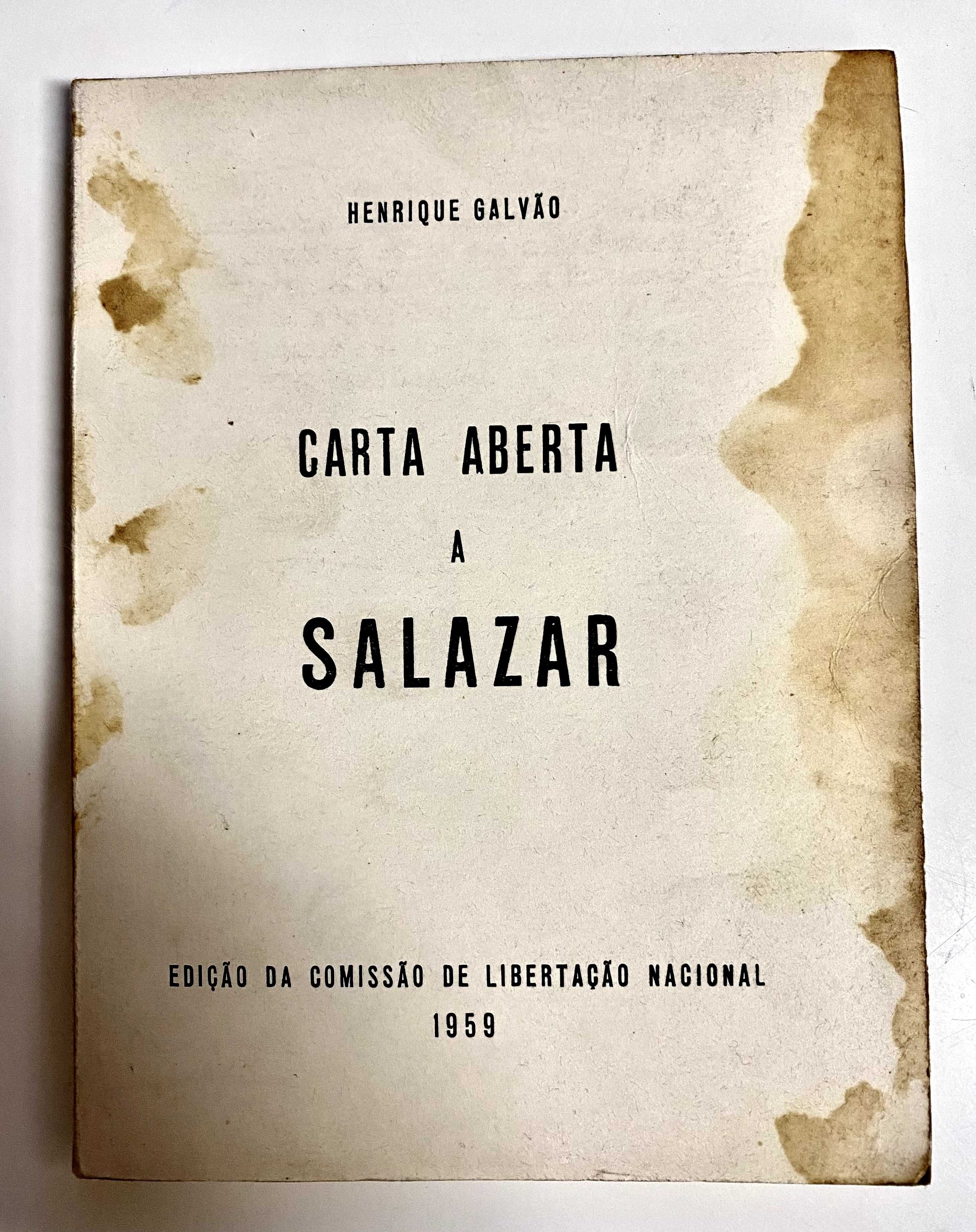 PROMOÇÃO H. Galvão, Carta Aberta a Salazar 1959 Documento Histórico