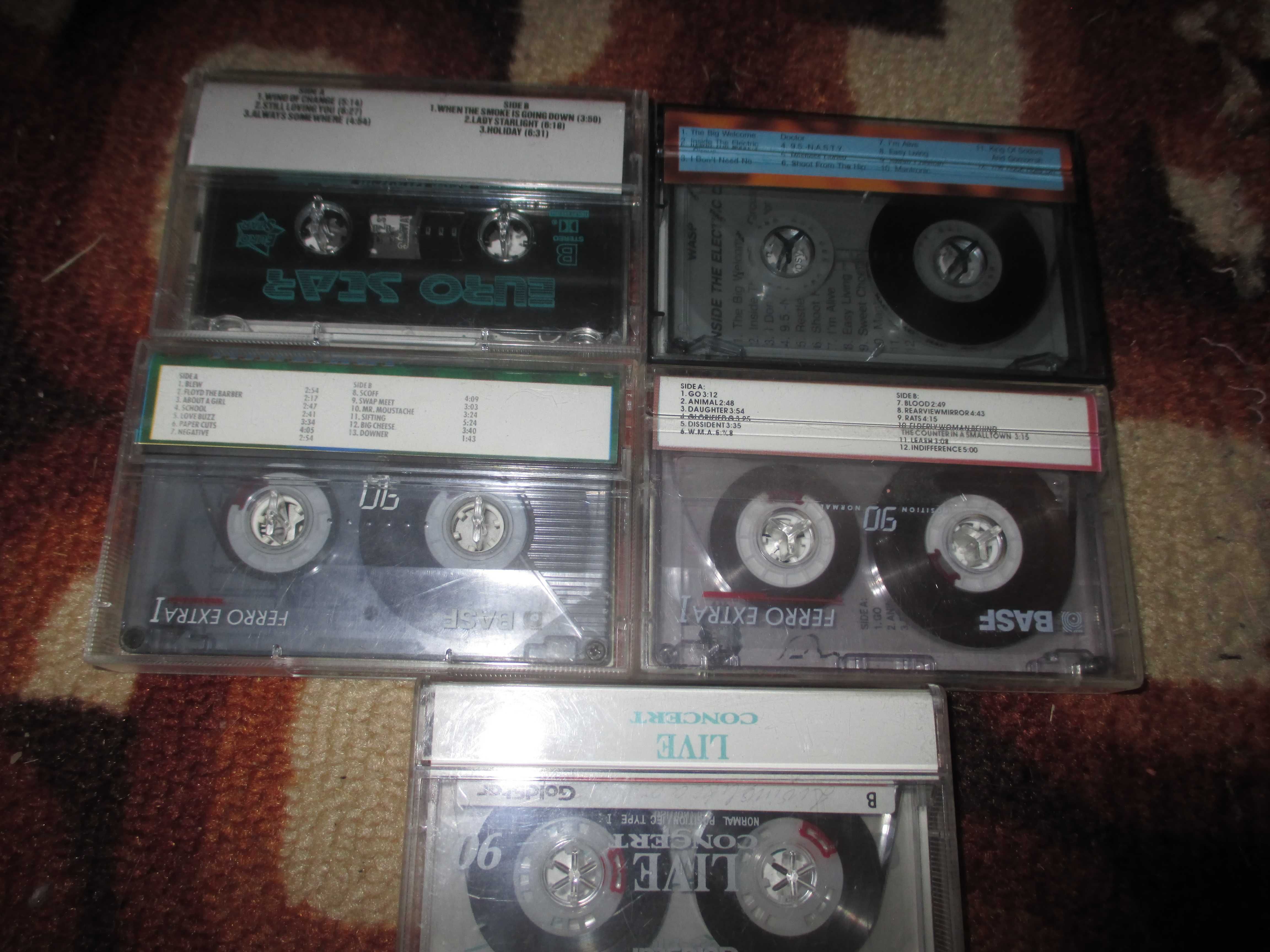 Торг! Аудиокассеты 10 штук винтаж NIrvana Metallica WASP Pearl Jam