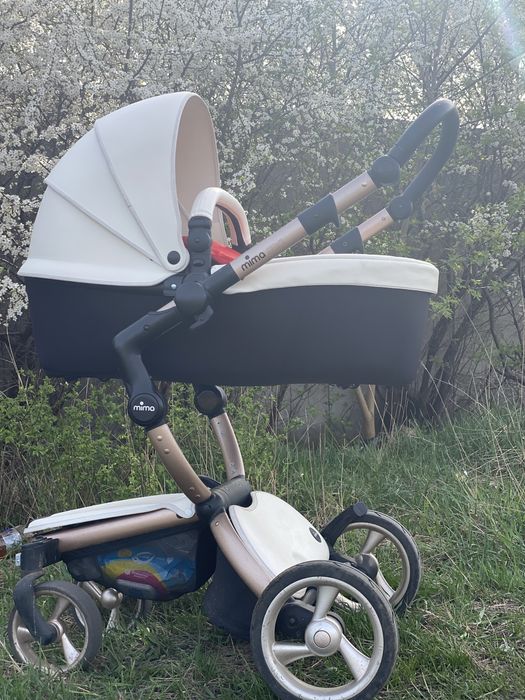 Коляска Mima Xari 2 в 1 Белая Коляска прогулочная и люлька Трансформер