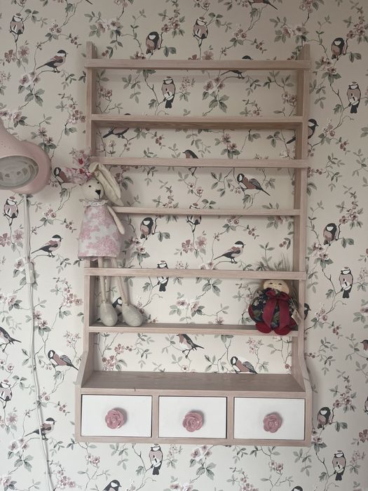 Półka, organizer, drewno, wystawka na ksiazki, regał, wisząca półka,