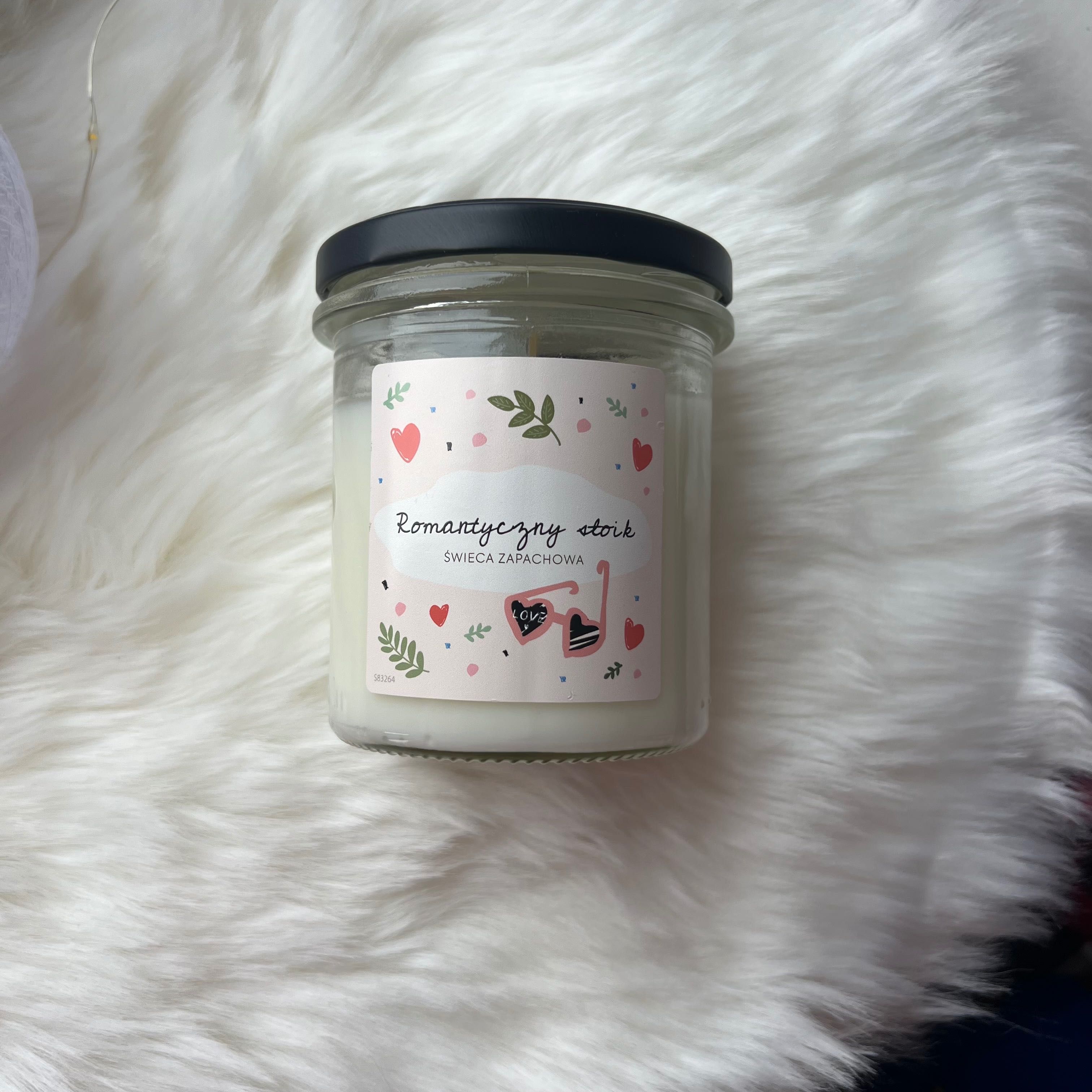 Świeczka zapachowa Romantyczny słoik - świeca 210g - aroma home