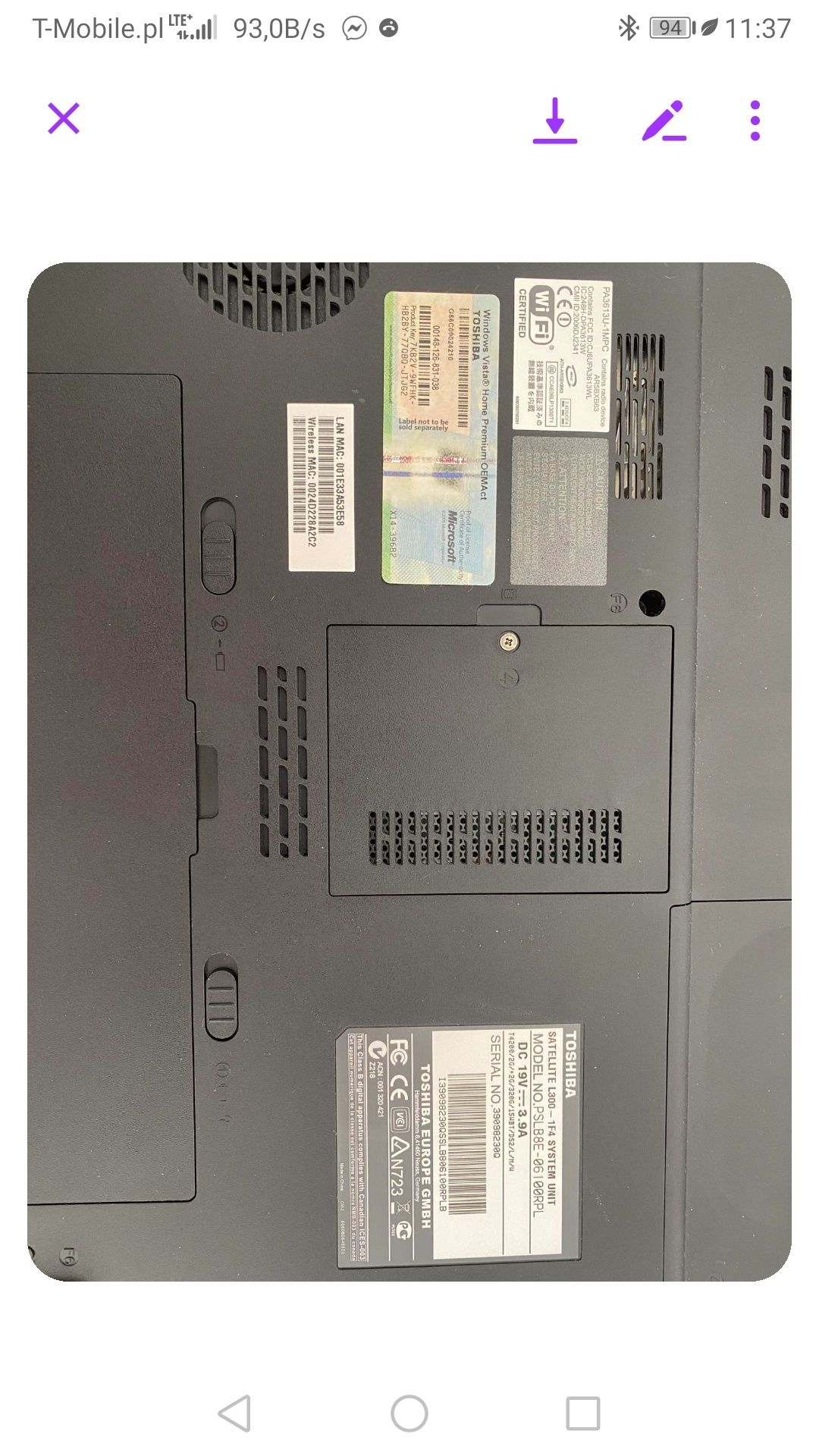 Komputer TOSHIBA