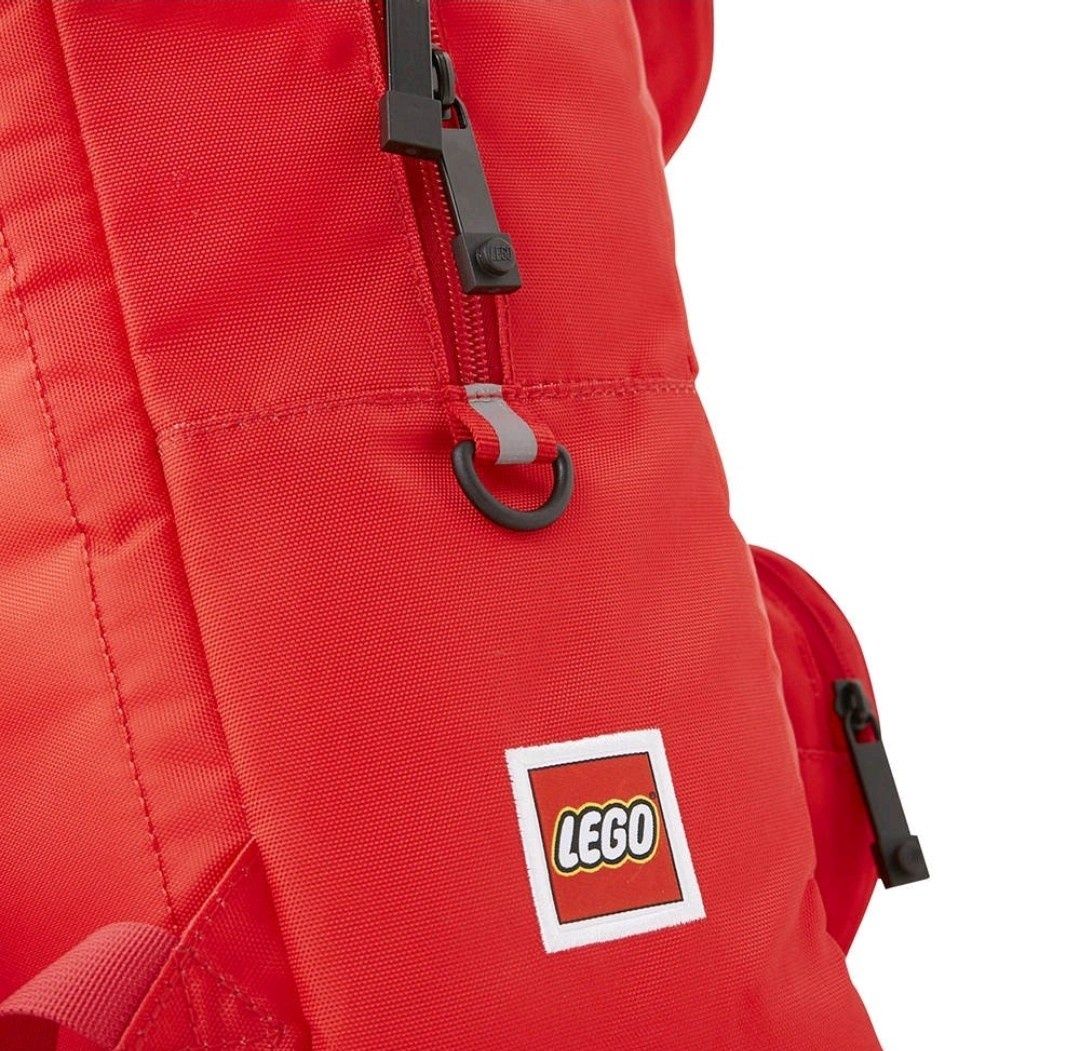 Plecak szkolny LEGO cerwony, Plecak Brick 1x2 LEGO duża wersja klocka