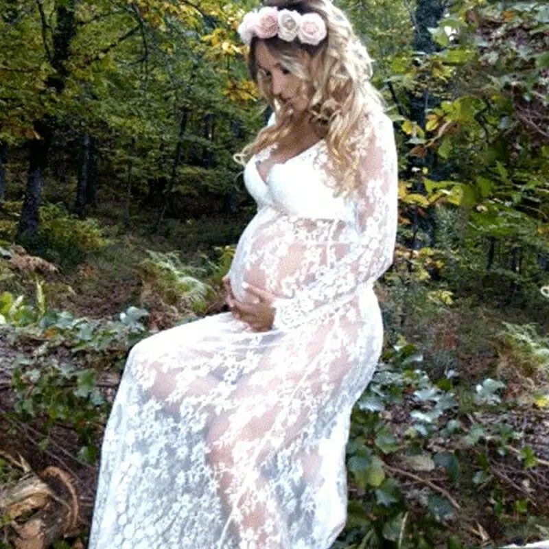 Кружевной пеньюар накидка будуарное платье для беременной фотосессии