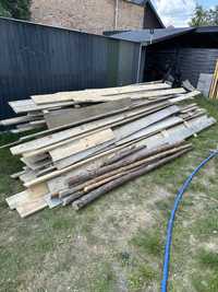 Drewno po budowie długie deski lub opał okolo 4,5 m3