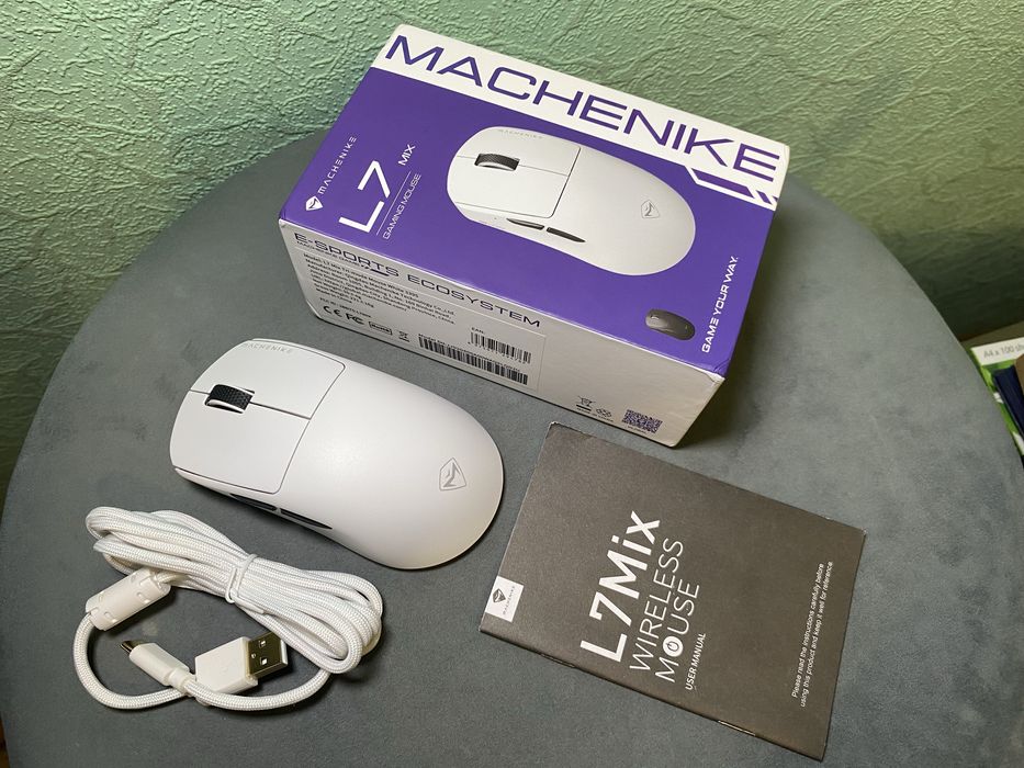 Machenike L7 Mix. Топовая игровая беспроводная мышь на сенсоре PAW3395