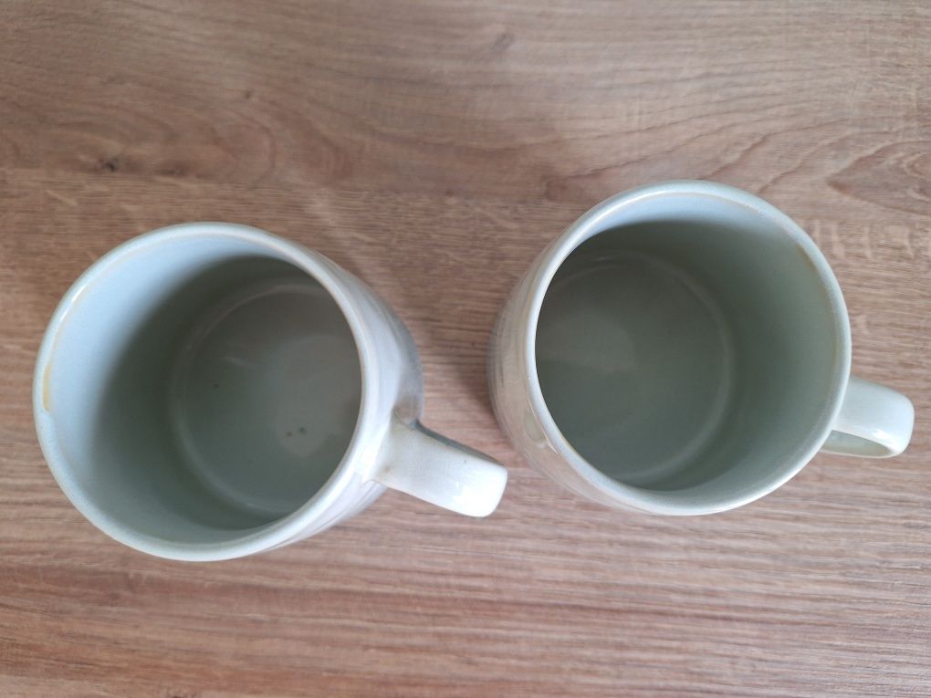 2 duże ceramiczne kubki zielone