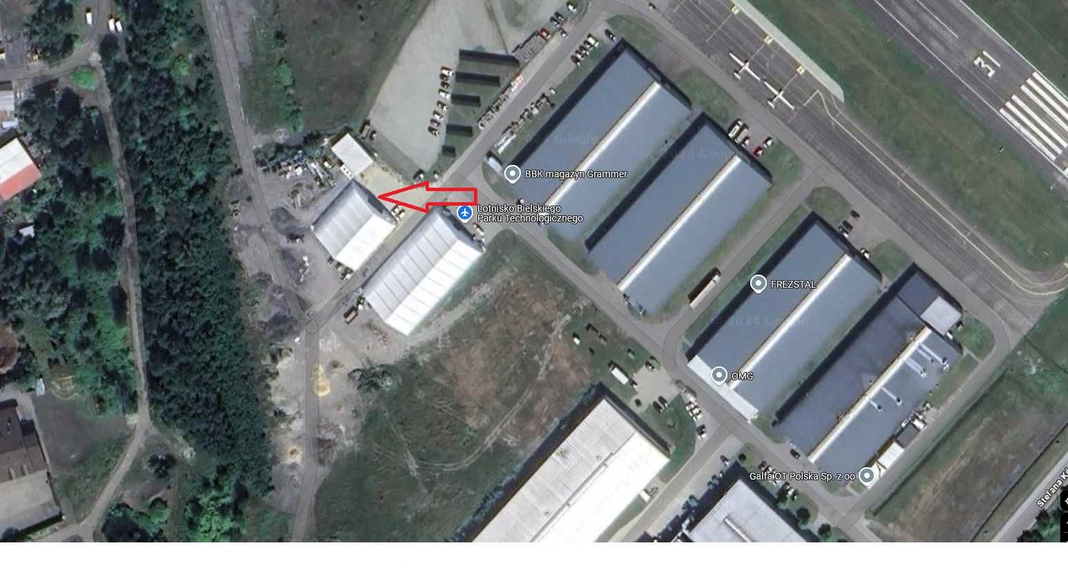 Hala magazynowa na terenie Bielskiego Parku Technologicznego Kaniów