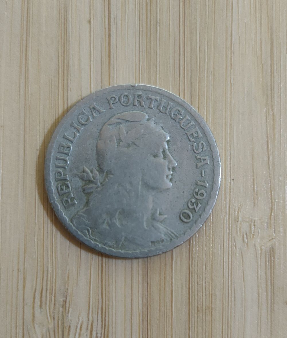 Moeda república 1 escudo de 1930 olpaca