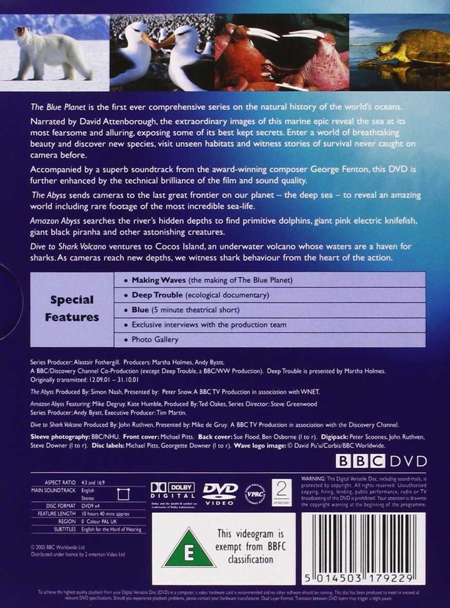 PACK 4 DVDs Selados "Blue Planet" Complete BBC Series Special Ed 2005