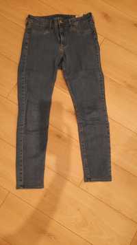 Granatowe jeansy, rozmiar 165 cm, H&M