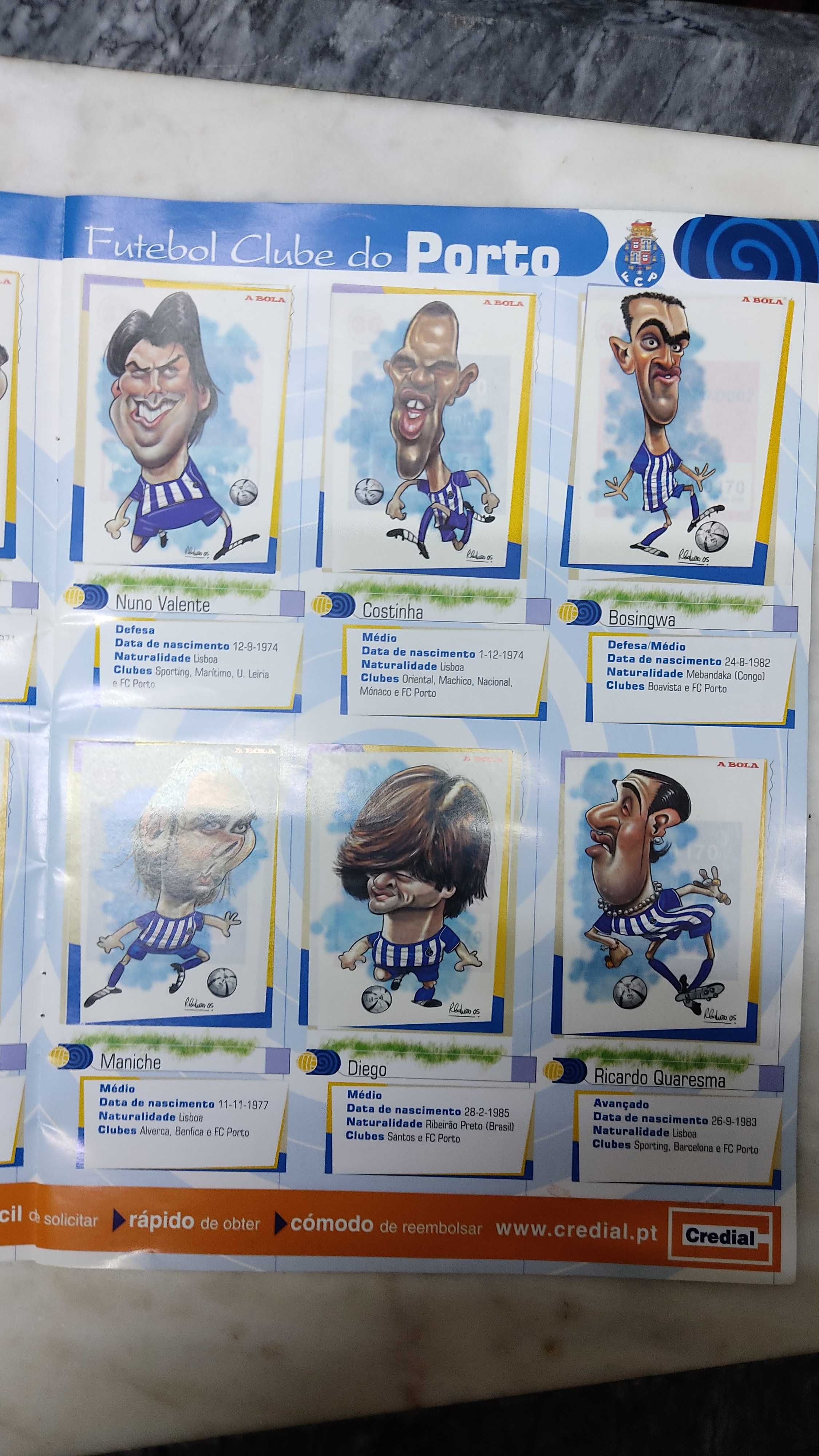 Caderneta Cromos A Bola 2005