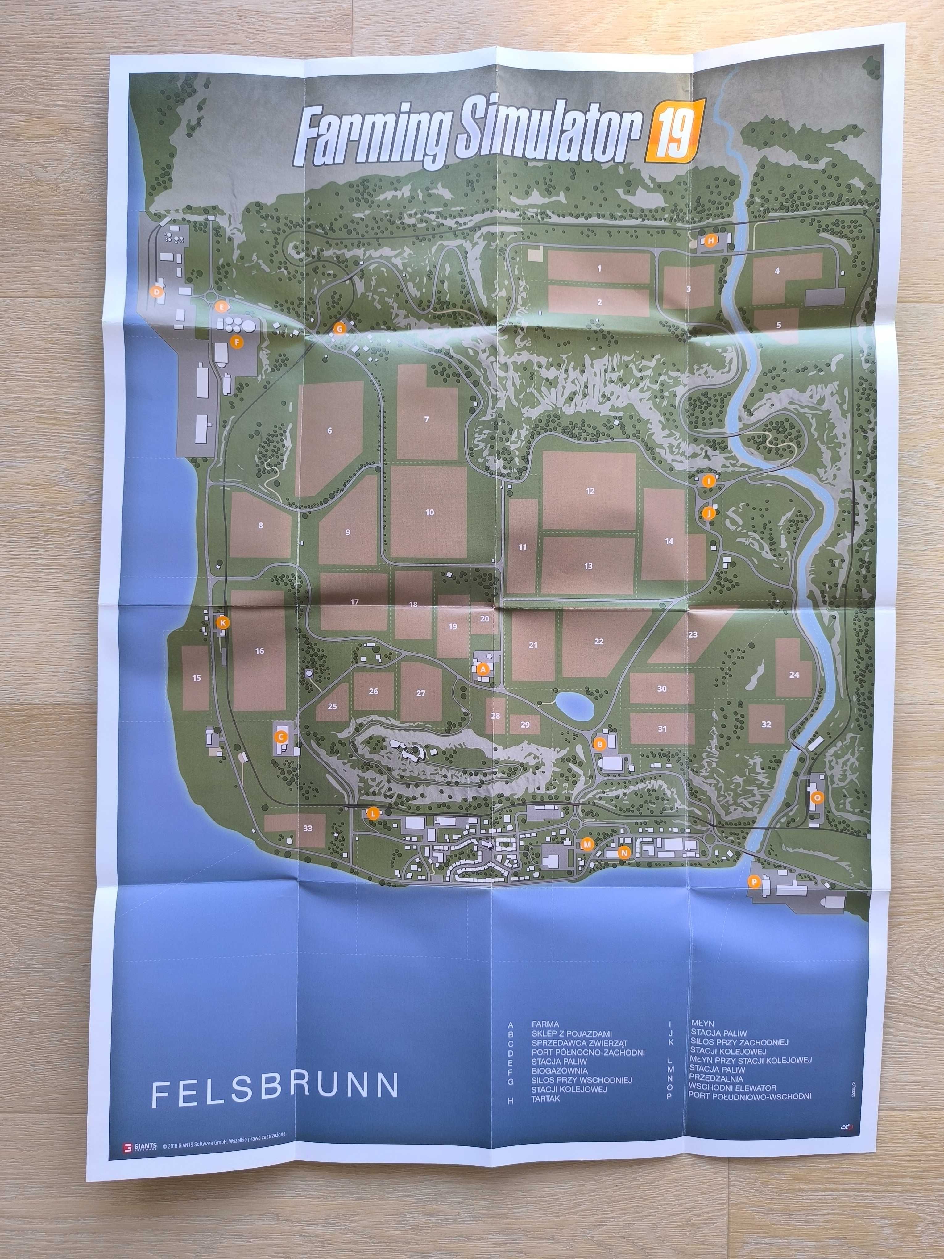 Farming Simulator 19 - Kolekcjonerska MAPA FELSBURNN / PLAKAT