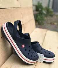 Чоловічі Крокси Crocs Crocband Темно Сині Ортопедичне Взуття