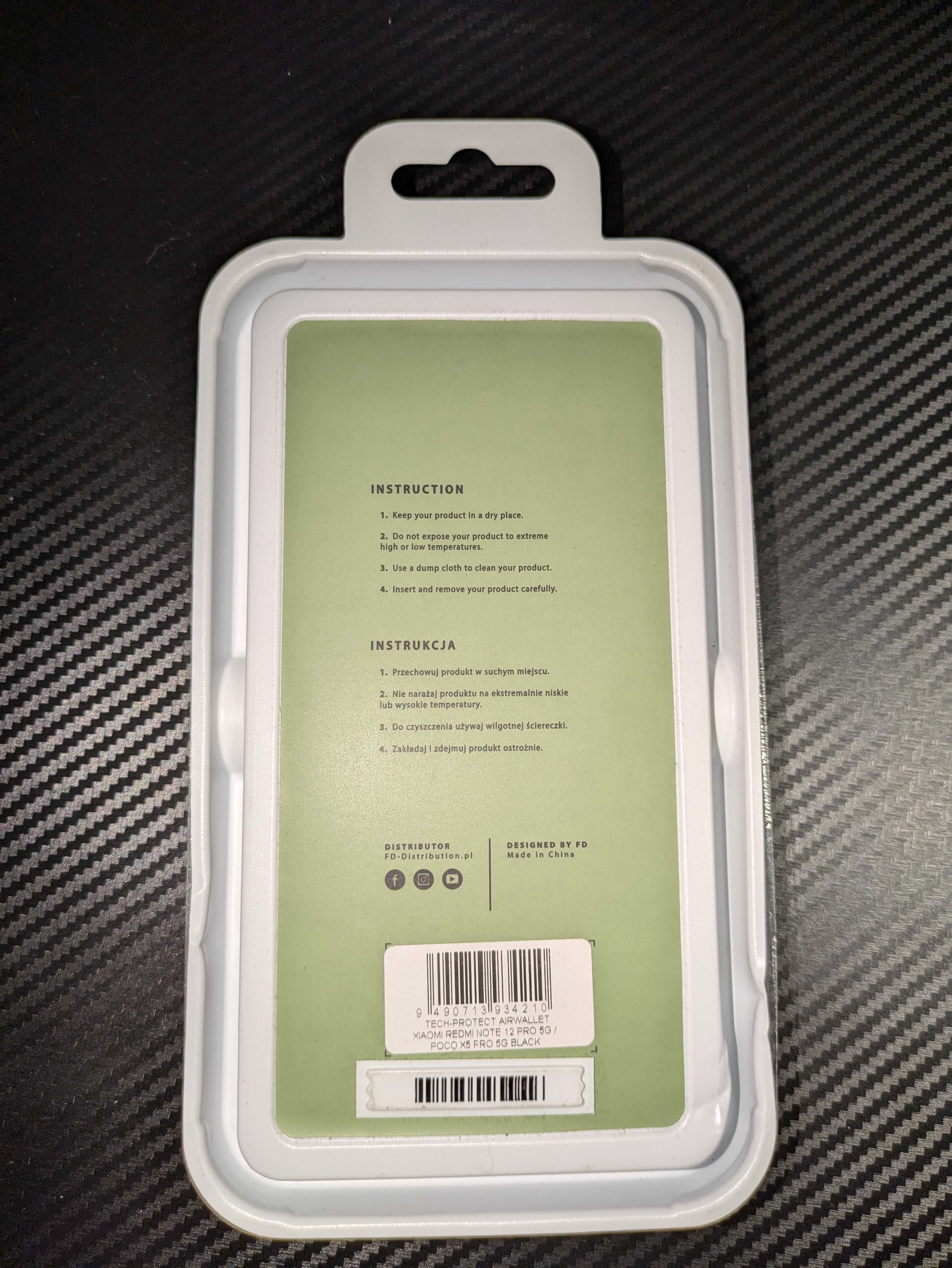Etui Tech-protect airwallet xiaomi redminote12pro5g/poco x5pro5g black