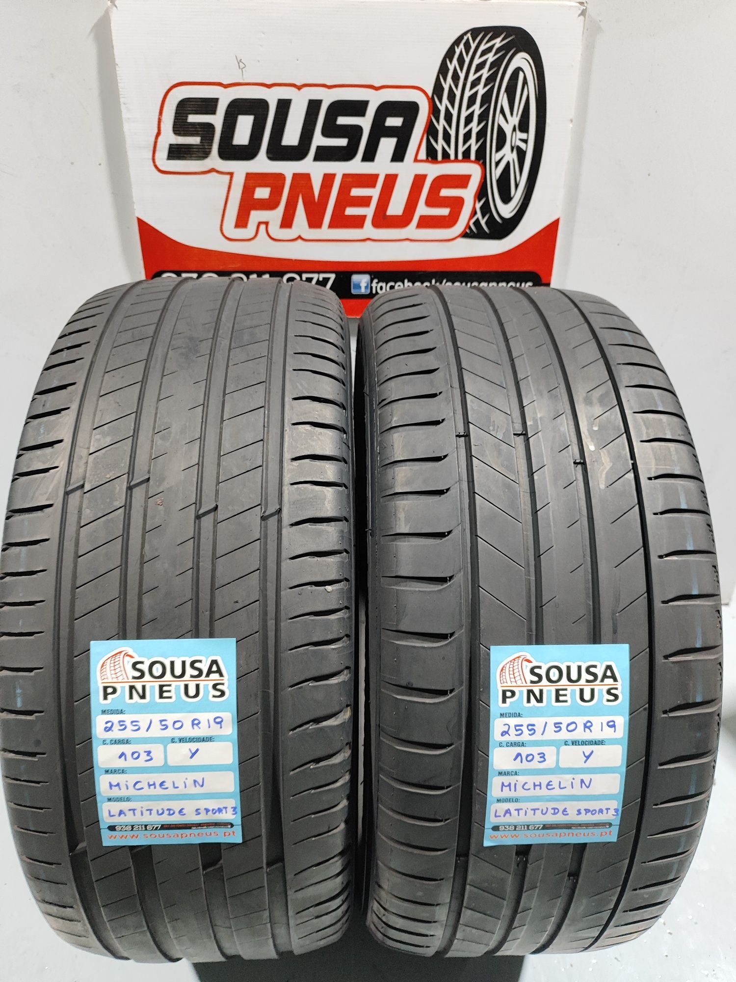2 pneus semi novos 255-50R19 Michelin - Oferta dos portes