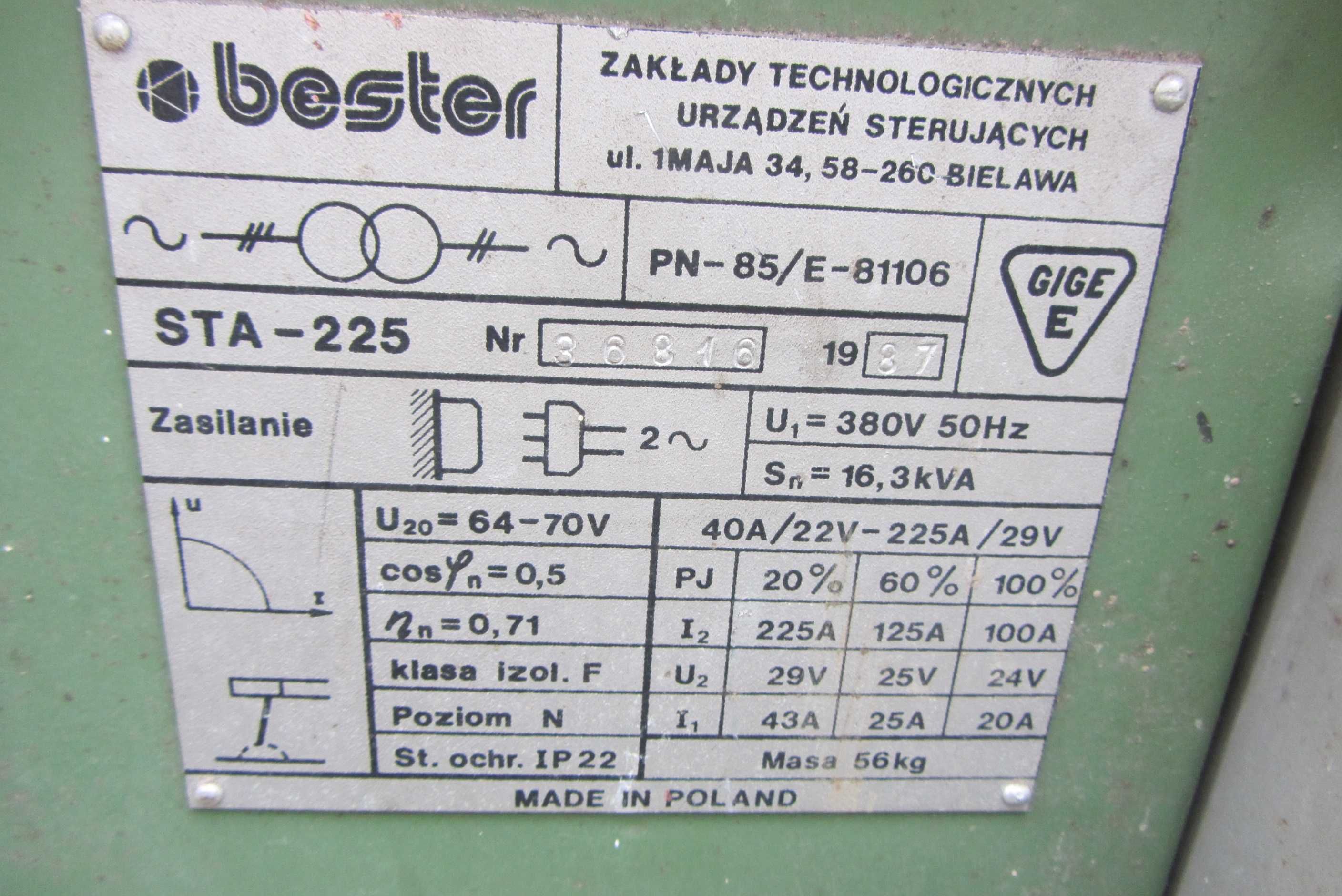 Spawarka Bester 225