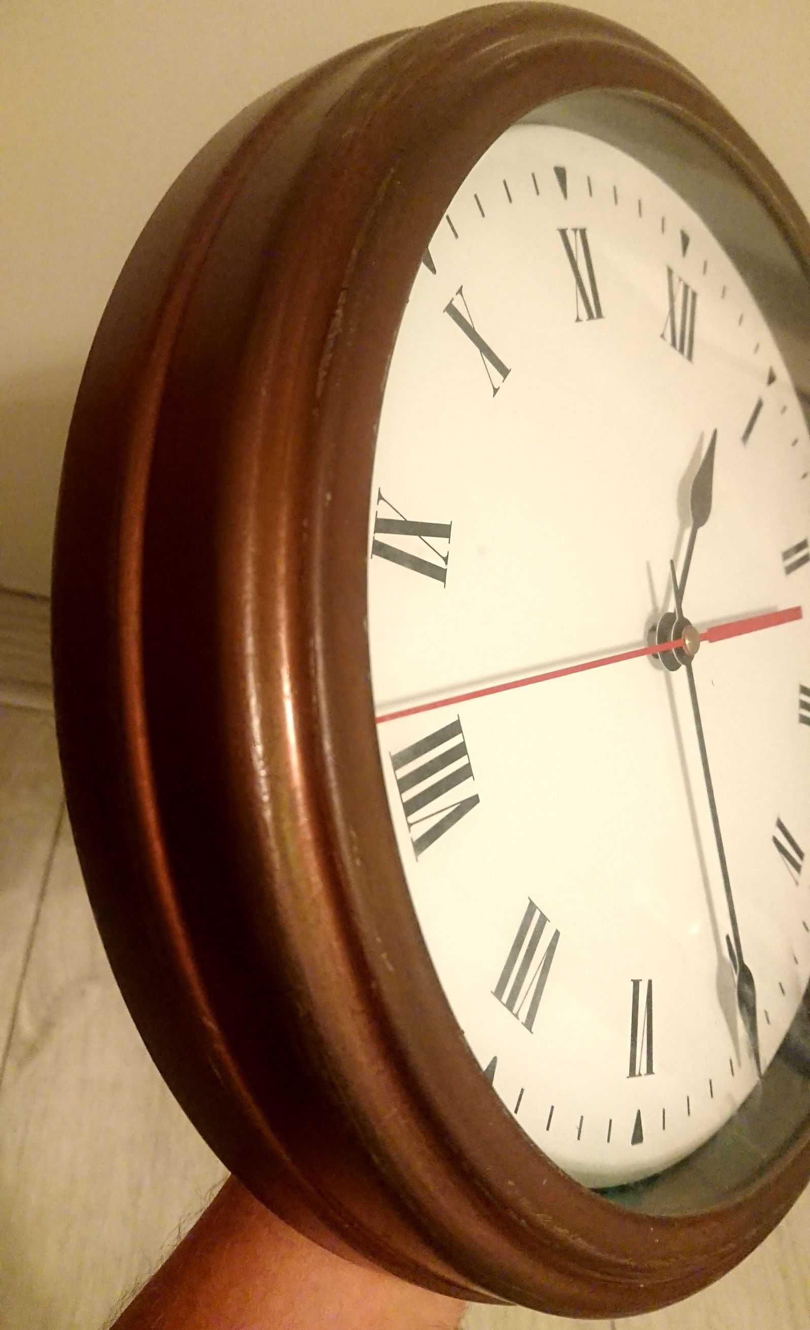 Zegar ścienny płynący Cichy Szkło Retro Old School Vintage Second 30cm