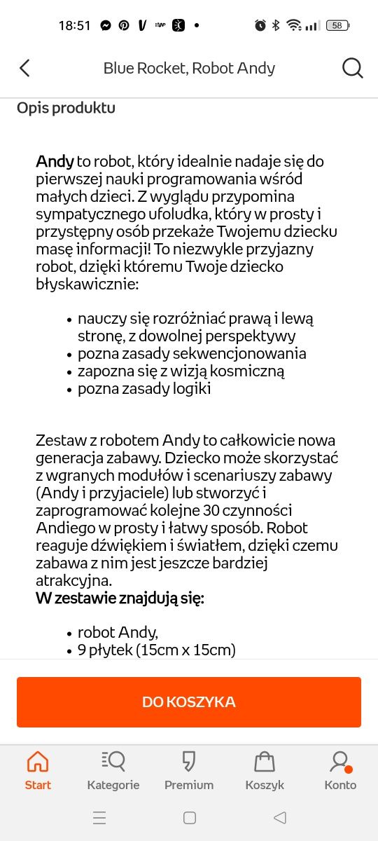 Andy - robot do nauki programowania i kodowania