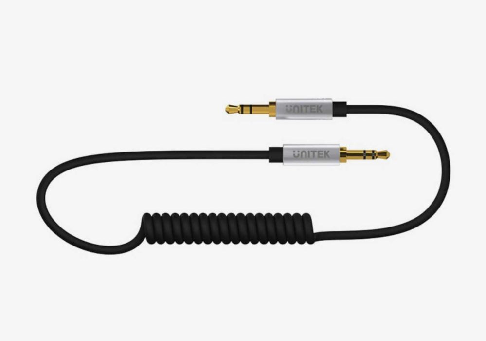 Kabel Jack 3.5mm - Jack 3.5mm 1,5m Spiralny Unitek Nowy