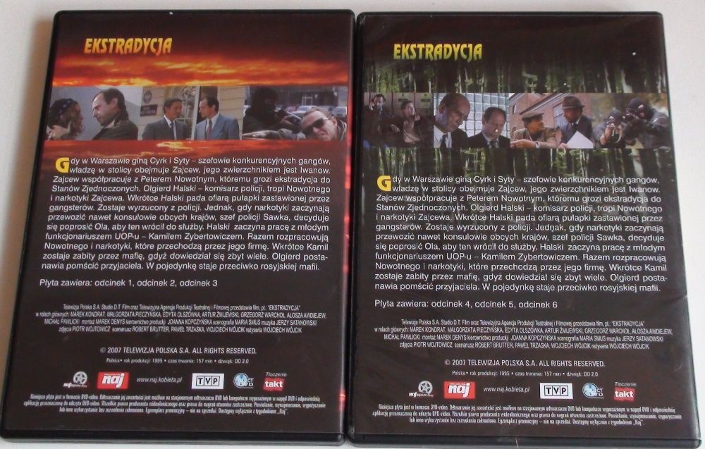 płyty dvd ekstradycja