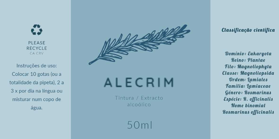 Tintura de Alecrim / Extrato de Rosmarinus Officinalis 50ml