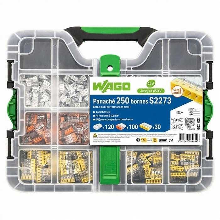 Szybkozłączka WAGO S2273 Zestaw 0,5-2,5 mm2 250 szt. x2 x3 x5