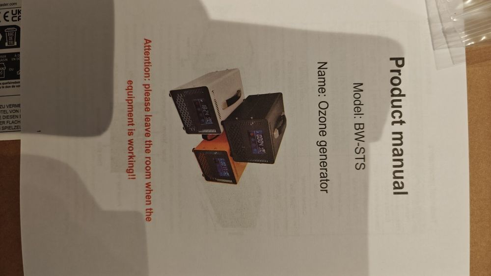 Ozonator sterowany z pilota.