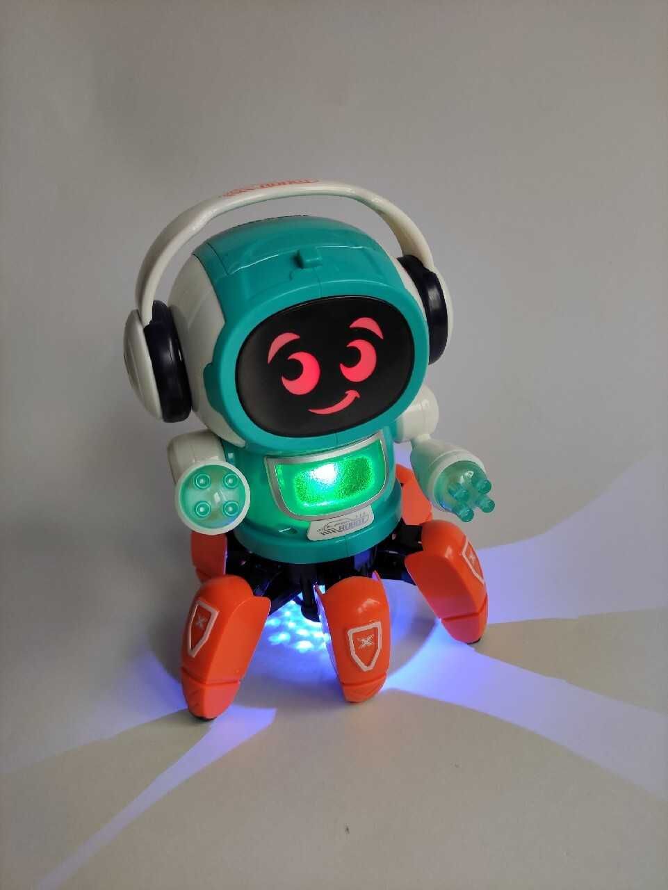 Interaktywny robot tańczący muzyka taniec światła