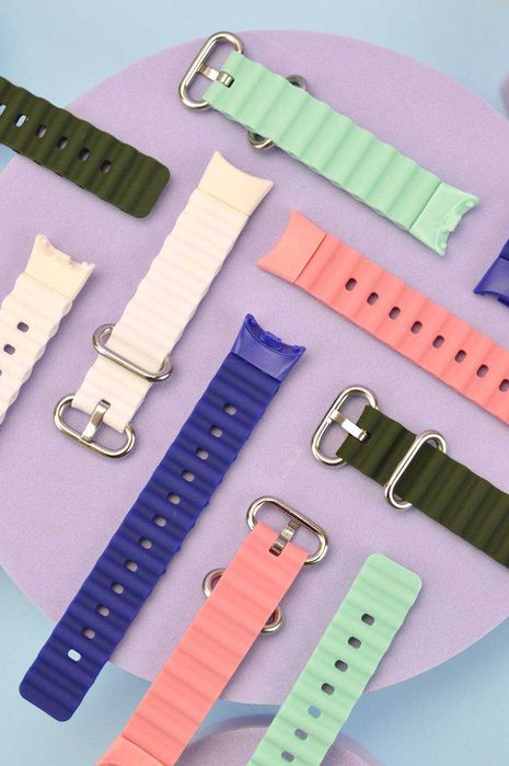 Силиконовый ремешок Ocean band для Mi Band 8 | 9 | 10 мягкий ми бенд