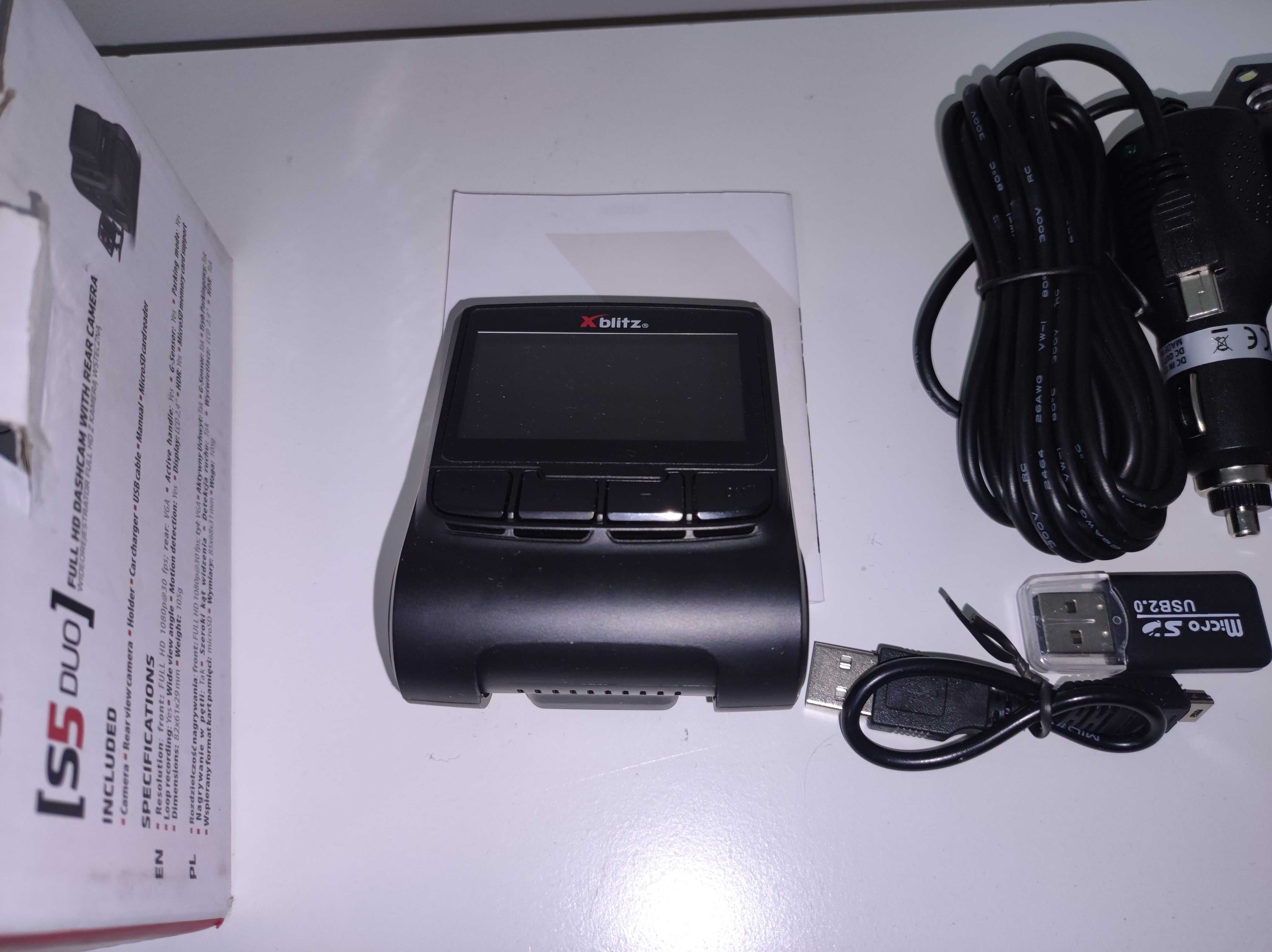 Wideorejestrator Xblitz S5 Duo, Full HD, dwie kamery