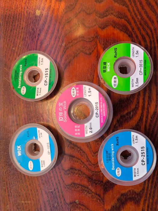 Мідна оплетка для пайки та зняття олова в котушці