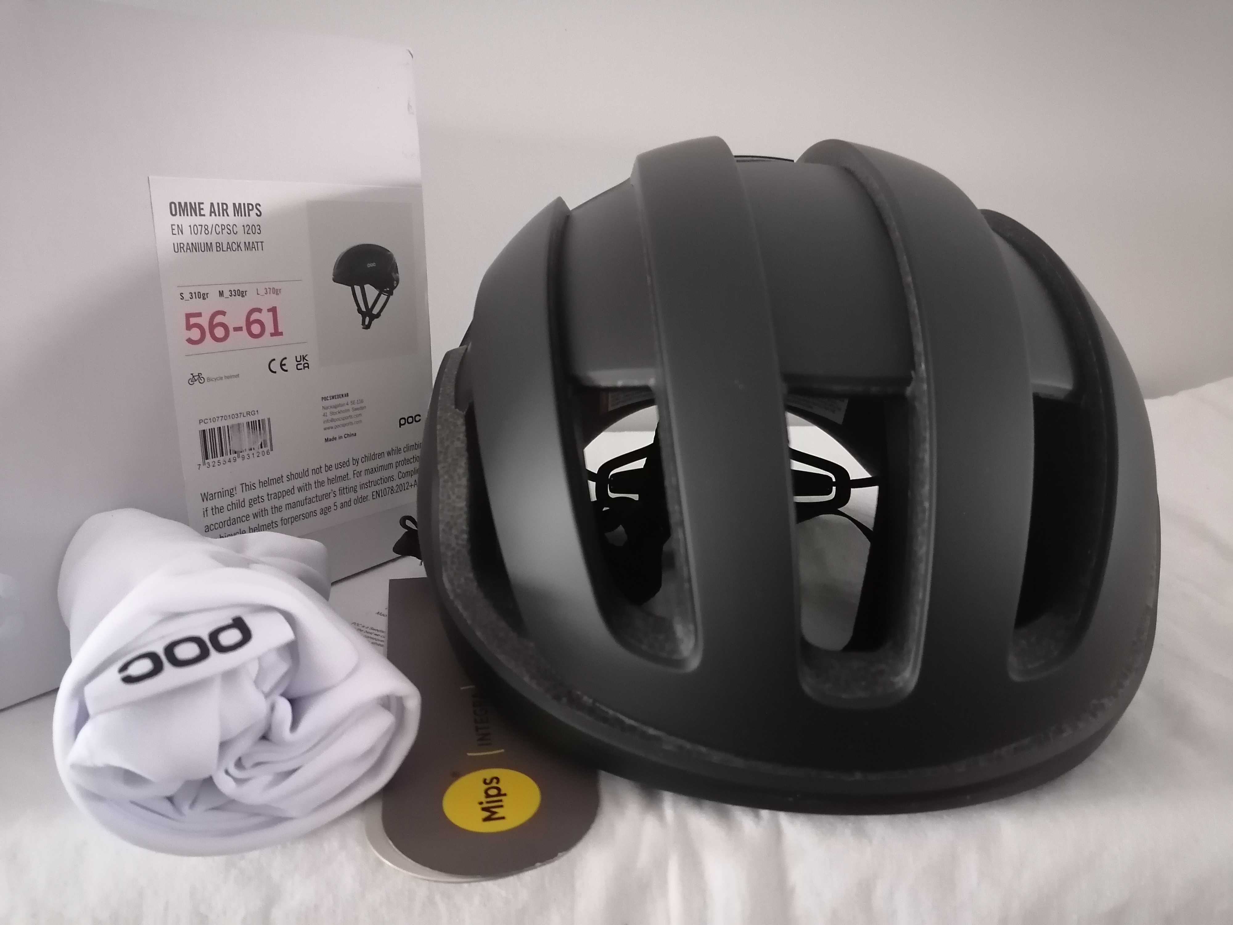 Kask rowerowy Poc Omne Air Mips Uranium Black Matt L 56-61cm