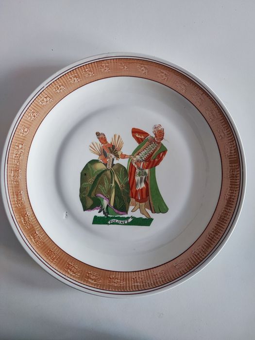 Zestaw 4 NOWYCH talerzy Tańce Polskie Chodzież, kujawiak, góralski,