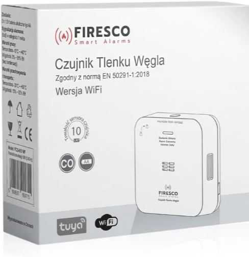 Zestaw czujników FIRESCO: czujnik czadu + dymu z WiFi