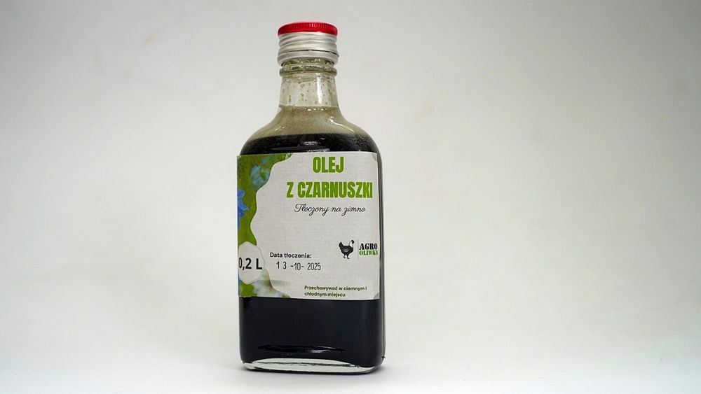 Olej z czarnuszki tłoczony na zimno 200 ml