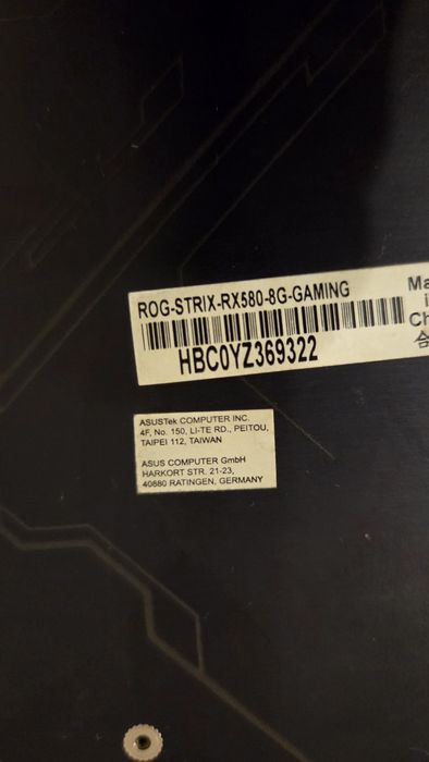 Відеокарта Asus Strix Rx580 8gb Gaming