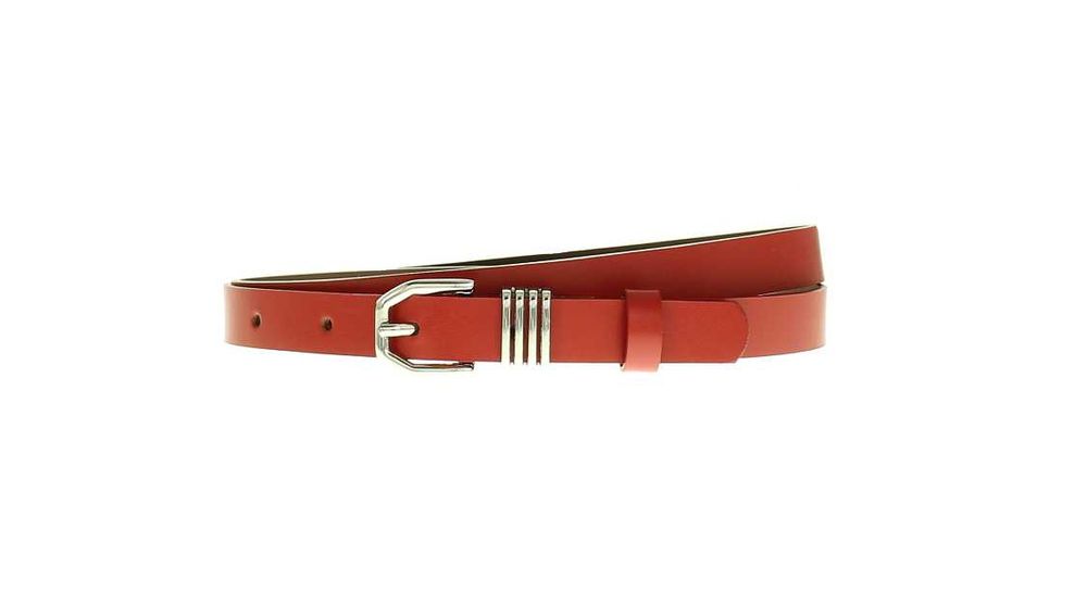 Pasek damski skórzany ze skóry do spodni sukienki czerwony PL produkt