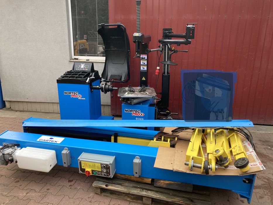 podnośnik dwukolumnowy , wyważarka montażownica Nortec,2023/2024r