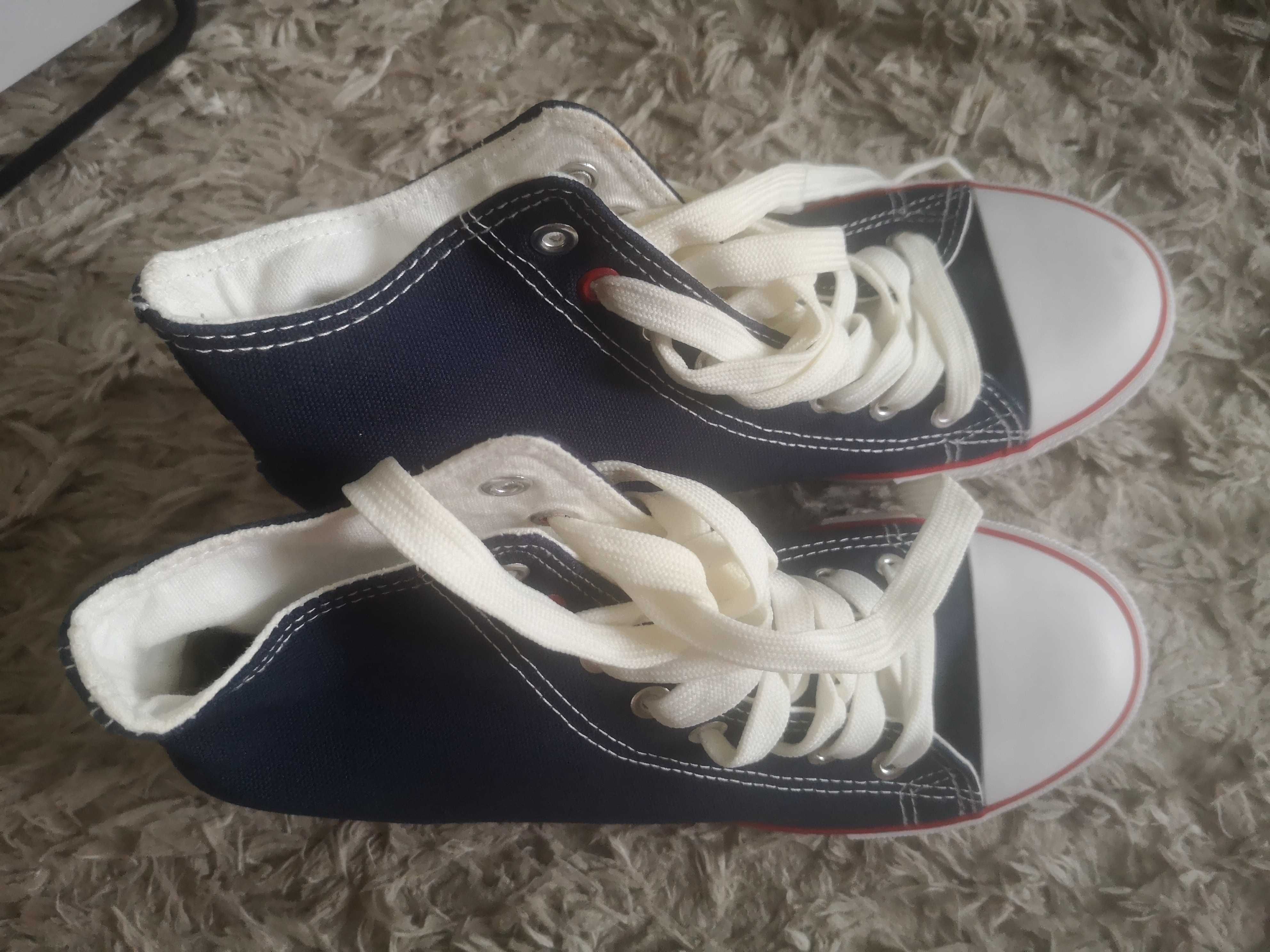 NOWE trampki/Sneakersy na koturnie Nylon Red, r. 39