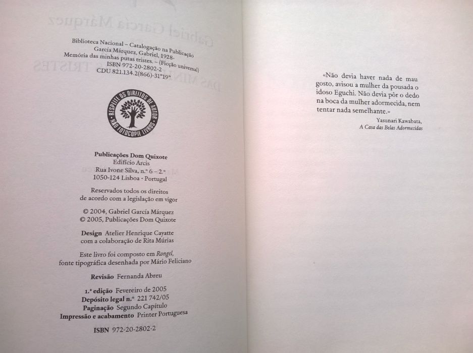 Memória das Minhas Putas Tristes - Gabriel Garcia Márquez